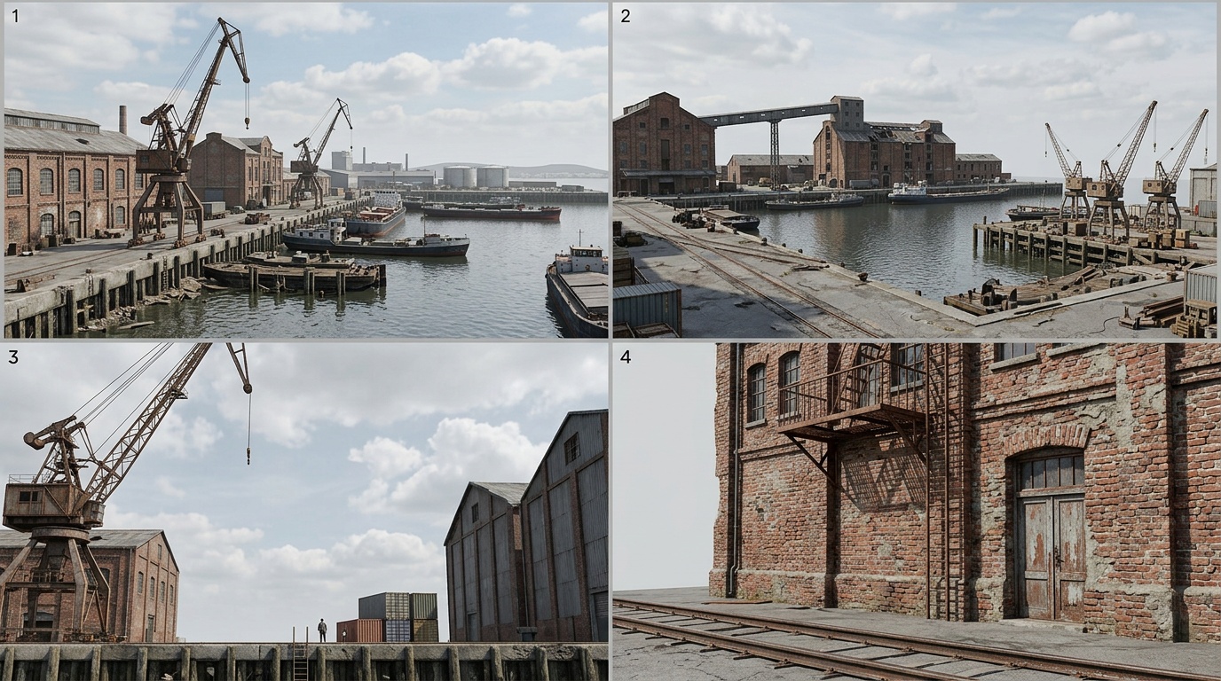 Industrial waterfront — location sheet