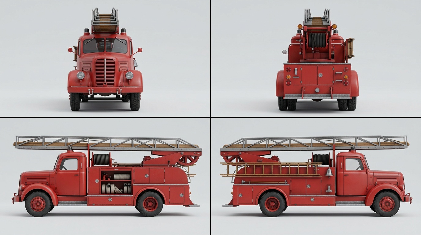 Municipal fire engine — turnaround sheet